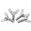 Dreneco Bullone ad Alette Elementi di Fissaggio, Vite a Mano Filettatura Intera in Acciaio Inox, M10×30mm,2 pcs