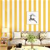 YangYun Home Decoration Moderna carta da parati non incollata minimalista a strisce verticali stile industriale nordico moda TV PVC giallo bianco 1,73 ' l x 32,8 ' L