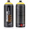 BLACK MONTANA Montana Black Spray Paint, Matt Finish, 400ml Can, Colour: BLK1025 - Kicking Yellow