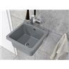 GRANITAN Lavandino da Esterno Moderno per Garage e Lavanderia - Lavatoio per Installazione Interna ed Esterna - Pilozzo da Esterno Giardino - 40x38x22,8 cm - Grigio