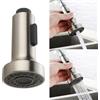 EasyByMall Testa del rubinetto, doccetta estraibile per lavello da cucina, 61008, finitura spazzolata, ugello di ricambio per accessori per miscelatore