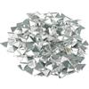 QUARKZMAN 200g Mosaico in Vetro Colorato a Triangolo 14mm Argento Piastrelle Mosaico Vetro Ingrosso per Progetti Fai da Te Artigianali