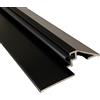 Homewell Seuil de porte PMR (Norme Handicap) aluminium avec joint et découpe d'angles (Laqué noir, 730mm) - HOMEWELL