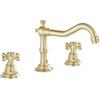 Weirun Rubinetto miscelatore vintage a 3 fori per lavabo a doppia maniglia diffuso per lavabo bagno rubinetto per vasca da bagno, montaggio su piano, 8 pollici, 2 maniglie, 3 fori, rubinetto per vasca da