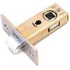 TOOLSTAR Chiavistelli per porte, in acciaio inox, tubolari, a mortasa, a tre colpi, 45 mm, per bagno e chiavistello con indicatore per maniglia a leva senza viti
