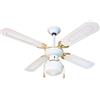 Elettroferro ZEPHIR VENTILATORE DECORATIVO A SOFFITTO CON LUCE 4 PALE ZFS9107B Ø105