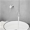 BiaoTeng Goccia d'acqua Sospeso Rubinetto da Soffitto Monocomando Ottone Caldo e Freddo Rubinetto Lavandino Bagno Miscelatore Lavabo Bagno per Bagno Cromo