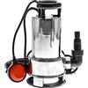 Cilli ELETTROPOMPA SOMMERSA 1100 W ACQUE SCURE ACCIAIO INOX POMPA PER ACQUA TORBIDA