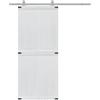 vidaXL Porta del fienile Corona 90 x 210 cm Legno Massello di Pino, Porta scorrevole elegante, design rustico, divisorio interno resistente, salvaspazio e facile da montare