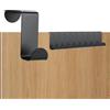 Hisdricus Set di 10 ganci da porta neri - ganci resistenti e flessibili - ideali per appendiabiti da porta - Supportano carico elevato - perfetti per tutta la casa - Gancio porta versatile