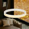 doporro Lampada a Sospensione LED 30W Dimmerabile Bianco Opaco Rotonda Ø60 cm Regolabile con Telecomando per Soggiorno, Sala da Pranzo, Camera da Letto Luvina02