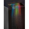 MAPLES - Soffione da incasso con cascata e cromoterapia made in Italy in acciaio inox a specchio