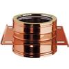 Brico Kit - Piastra intermedia supporto a muro doppia parete rame coibentata lana minerale - Diametro: 150mm