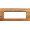 BTicino Livinglight Placca, 7 Moduli, Forma Rettangolare, Noce