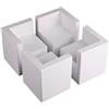 JIAOLUN123 4 Pezzi Piedini per Mobili per La Casa in Legno Gambe Mobili per Letto Aumentare l'altezza del Mobile,Ascensore per Mobili,Bianco(8 * 8 * 10cm)