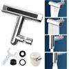 ZITUZY Prolunga per rubinetto, rubinetto a cascata, per cucina, rubinetto girevole a 360°, per lavandino, prolunga per rubinetto multifunzione girevole in ABS