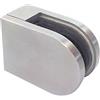 FORNITURE ZAMBON PINZA INOX AISI 316 PER VETRO, TESTA TONDA 62x45, SEDE PIANA - mm 12,76
