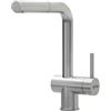 EVHOC Rubinetto Lavello Cucina HELION in Acciaio Inox AISI 304, Miscelatore Monocomando con Doccetta Estraibile, Girevole a 180°, Made in Italy, Acciaio Inox