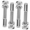 DECHOUS 4 Pezzi Chiavistelli Stantuffo per Culla Letto, Fermo a Molla in Ferro Argento, Accessori per Bed Fastening Fittings