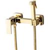 FQYEP Doccetta Per Wc Bidet Doccetta Tutto Rame Doccetta Per Bidet Acqua Calda E Fredda Maniglia Singola oro piazza