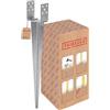 TRIBECCO Supporti per palo da 0 a 120 mm, regolabili, con manicotto di ancoraggio a terra e ancoraggio zincato a caldo