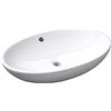 Mai & Mai Lavabo da Appoggio 63X41X15cm, Lavandino Bagno in Ceramica Ovale Nano Rivestimenti inclusi, Brüssel306