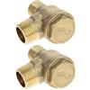 Othmro Valvola di ritegno in ottone a 2 vie per compressore d'aria, 1,6 x 1,4 cm, filettatura maschio, accessorio pneumatico per compressore d'aria, valvola di ritegno filettata maschio, valvola di