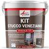 ARCANE INDUSTRIES Kit stucco veneziano decorativo - KIT STUCCOLIS - 171-7 m² Rosso Orientale - ARCANE INDUSTRIES