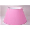 Generico 50 cm Paralume Cono, Tessuto di Cotone con PVC Bianco, Prodotto Artigianale, per Lampada da Tavolo, Piantana (Rosa)