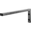 HOLZBRINK Supporto per mensola in metallo 40x15cm HLA-B (1pz) | Supporto per mensola lavabo da appoggio, reggimensola da muro | Colore: Acciaio Grezzo Laccato