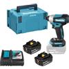 Makita DTD157RTJ Avvitatore Impulsi Batteria 18V Brushless 1/4 140Nm 2x5.0Ah