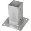 Sud Bois Supporto per palo in legno quadrato da fissare zincato a caldo, 20 x 20 cm