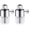 ARMYJY Filtro acqua doccia, 40 in acciaio inox anticalcare per rubinetto, lavatrice, alloggiamento in lega di zinco da 1/2 pollici, confezione da 2