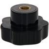 Othmro 2 manopole a vite con impugnatura a vite con impugnatura a stella, filettatura femmina M10 x 50 mm