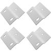 JCBIZ 4 staffe di supporto per mobili a forma di Z, 75 x 83 mm, in metallo bianco, doppio angolo, profilo angolare, tutore angolare