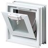Fuchs Design Finestra di ventilazione (189x189x80 mm) Bianca al posto di 1 vetrocemento di dimensioni 19x19x8 cm - con zanzariera