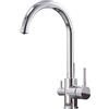 XJTNLB Rubinetto 3 Vie Cucina Cromo Rubinetto Cucina 3 Vie per Sistemi Osmosi Miscelatore Cucina 3 Vie con Beccuccio Girevole a 360 ° 3 in 1 Rubinetti Cucina