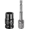QUARKZMAN Bussola A Impatto Profonda A 6 Punti 1/2 Drive 14mm Bussola Metrica Lunghezza 1.5 Con Adattatore A Manicotto Esagonale 1/4, Acciaio CR-V Bussola Per Dadi E Bulloni