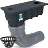 Millto Pozzetto Di Scarico Per Grondaia 110 mm Raccoglitore Pluviale Da Giardino Apribile Innesto Tubo Pluviale Pozzetto Di Ispezione Con Griglia Tubo Flessibile 340‑400 Grafite