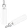 QUARKZMAN 2Pcs Rullo Guida Per Cancello Scorrevole, 3 Rulli In Nylon Assieme Di Supporto Per Cancello, Guida Universale Per Porte Scorrevoli, Bianco
