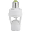 Eboxer E27 Vite Portalampada LED PIR Infrarossi Sensore di movimento Lampada Presa interruttore con pulsante regolabile Rilevazione a 360 gradi per bagno, scale, porta d'ingresso, garage