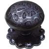 OEM Pomolo per Portone in Ferro Battuto Fisso Con Rosetta Art. 539 Misura 60 mm Nero