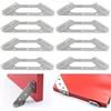 LZLUCKCOME Supporto triangolare in acciaio inox, staffa angolare a forma triangolare, in metallo multifunzionale per armadio tavolo chiusura sedia scaffale supporto supporto (M (8 pezzi)