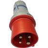 ZOREI Spina Industriale CEE 4 Poli, 16A 6H 380-415V 3P+T, Impermeabile IP44
