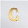 Yooumilife Numeri Civici Da 3 Pollici, Numero Di Porta Moderno In Metallo Ottone, 8 Cm, Lettere Dorate Per Indirizzo Di Cassetta Postale, Segno Decorativo Per Esterni, Per Camera D'hotel, Giardino(C)