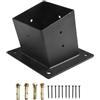 Minhe staffe pergola inclinata, staffe per pergola inclinata, staffa per pergola inclinata nera per pali in legno 4 x 4, kit di montaggio a parete in acciaio unidirezionale a 3 vie, set di hardware
