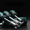 Wlinfetity Set di cacciaviti a bussola esagonale estesa da 5 mm-14 mm, per acciaio CRV da 25 mm, finitura a specchio, antiruggine (5 pezzi da 5 a 8 mm)