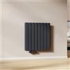EMKE Radiatore Piatto, 63x62cm, Radiatore Acqua Calda, Radiatore a Pannello Radiatore Design Orizzontale, Doppio strato, Antracite
