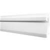 Marbet Design LED Battiscopa Stucco Listello Piedi Berlino Antiurto 109x22mm Hf-3 - bianco, 20 Metri