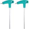 QUARKZMAN 2pz Chiave Esagonale a T Manico a T 4mm Metrica CR-V Chiave Esagonale Interna a T Chiavi a Brugola Strumento di Riparazione per Manutenzione Automobilistica Domestica, Blu